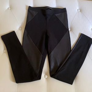 Express Black Faux Leather Leggings